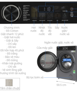 Máy giặt sấy Toshiba Inverter TWD T25BZU115MWV(MG)